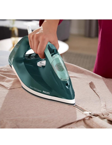 PHILIPS Парна ютия Series 7000 50g/min 250g парен удар 2800W SteamGlide Plus зелен
