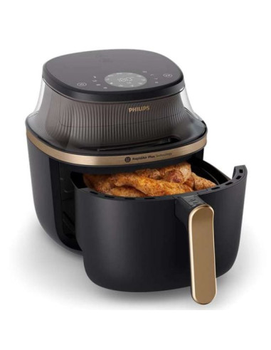 PHILIPS Airfryer Series 3000 6.2l Rapid Air Plus LED Dislpay черен