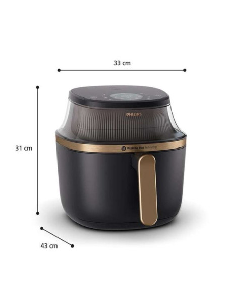 PHILIPS Airfryer Series 3000 6.2l Rapid Air Plus LED Dislpay черен