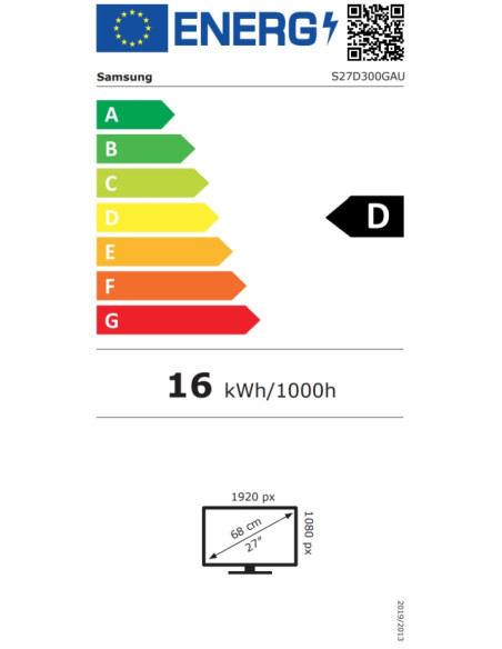 Samsung LS27D300GA, 27" IPS LED, 1920x1080, 5ms, 100 Hz, 250cd/m2,HDMI черен