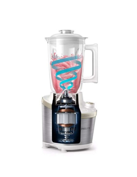 PHILIPS Високоскоростен блендер серия 7000 1500W ProBlend Ultra стъклена кана бял