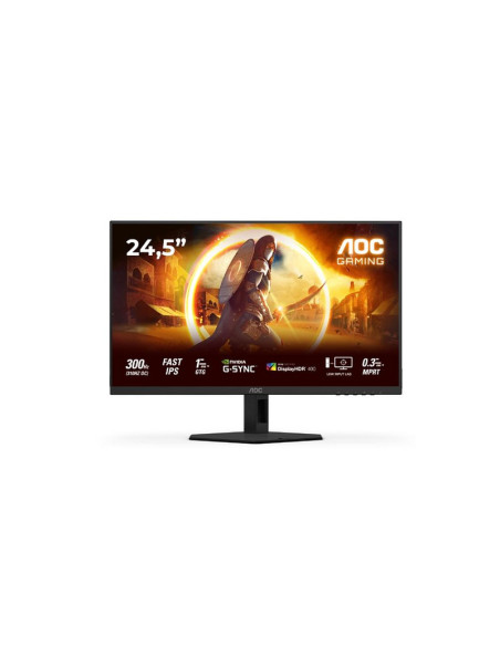 AOC 25G4SRE, 24.5" Fast IPS WLED, 1920x1080@300Hz (OC 310Hz), 1ms GtG, 0.3ms MPRT, 400cd m/2, 1000:1, 80M:1 DCR, Adaptive Syn
