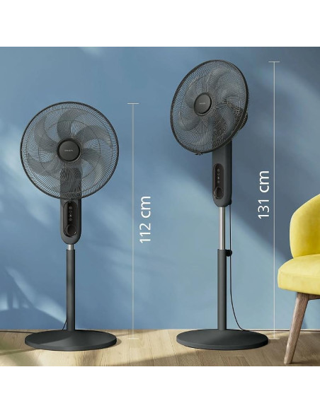 Стоящ вентилатор PHILIPS Series 1000 с минимален шум Накланящ се и осцилиращ