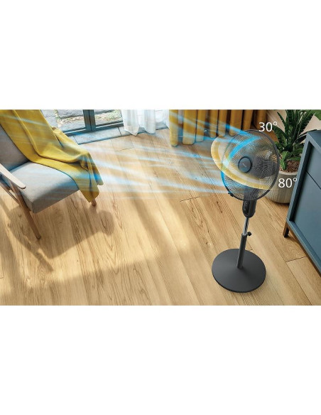 Стоящ вентилатор PHILIPS Series 1000 с минимален шум Накланящ се и осцилиращ