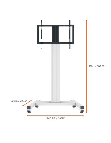celexon Professional Plus Display Trolley Fixed-42100-LP Landscape/Portrait
