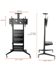 celexon Economy height adjustable display trolley Adjust-3270M 2