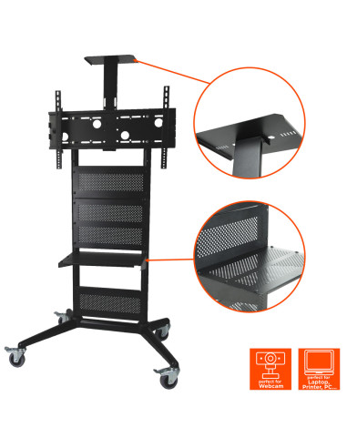celexon Economy height adjustable display trolley Adjust-3270M