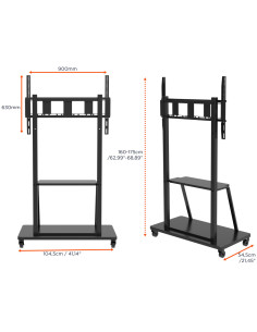 celexon Economy height adjustable display trolley Adjust-55110MP 2