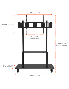 celexon Professional height adjustable display trolley Adjust-55120MP 2