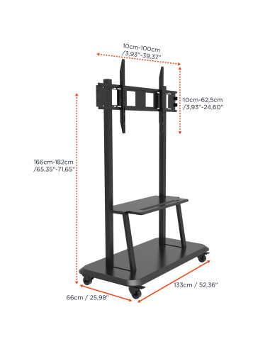 celexon Professional height adjustable display trolley Adjust-55120MP