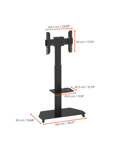 celexon Professional height adjustable display trolley Adjust-3770MP