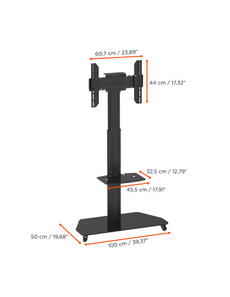 celexon Professional height adjustable display trolley Adjust-3770MP