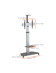 celexon Professional height adjustable display trolley Adjust-3270MP 2