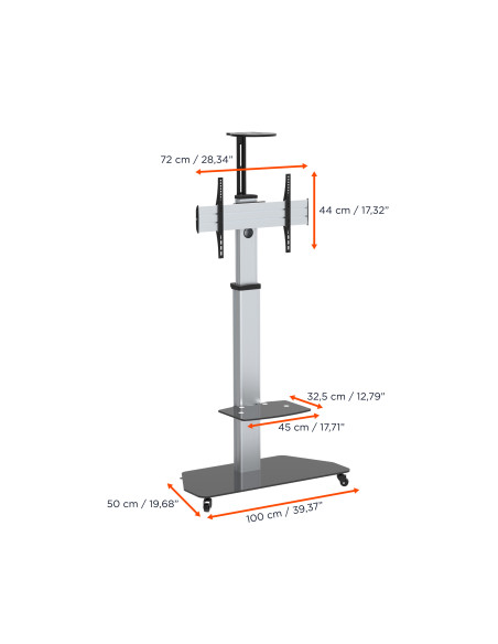 celexon Professional height adjustable display trolley Adjust-3270MP