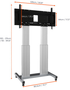 celexon Expert electric height adjustable display trolley Adjust-70120MS 2
