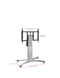 celexon Expert electric height adjustable display trolley Adjust-V4286S with tilt function 2