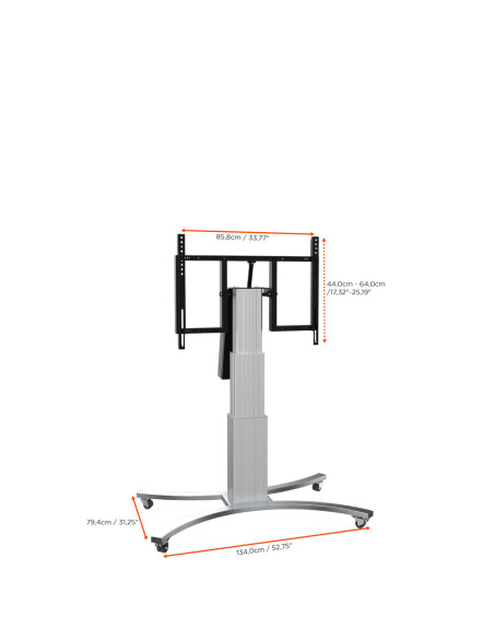 celexon Expert electric height adjustable display trolley Adjust-V4275S with tilt function