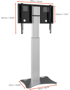 celexon Expert electric height-adjustable display stand Adjust-4286PS 2