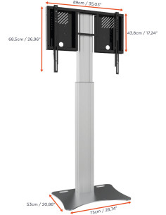 celexon Expert electric height-adjustable display stand Adjust-4286PS – 2