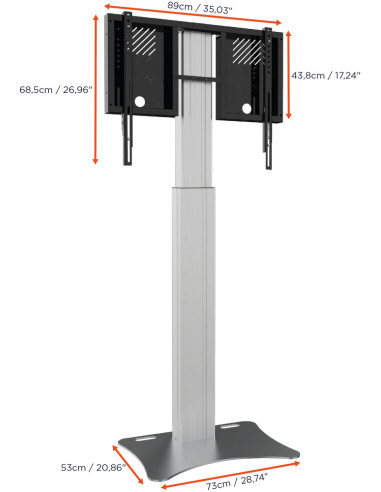celexon Expert electric height-adjustable display stand Adjust-4286PS –