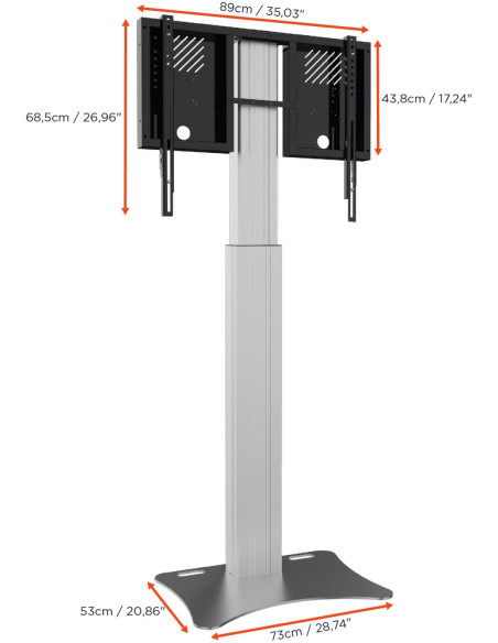 celexon Expert electric height-adjustable display stand Adjust-4286PS –