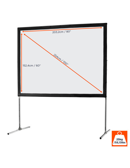 celexon Folding Frame screenMobile Expert, front projection