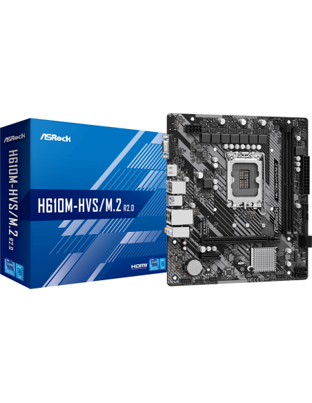 ASROCK MB Desktop H610M-HVS (S1700, 2x DDR4, 1x PCIe 4.0 x16, 1x PCIe 3.0 x1, 1x SSD Ultra M.2 PCIe, 4x SATA3 6.0Gb/s, 4x USB