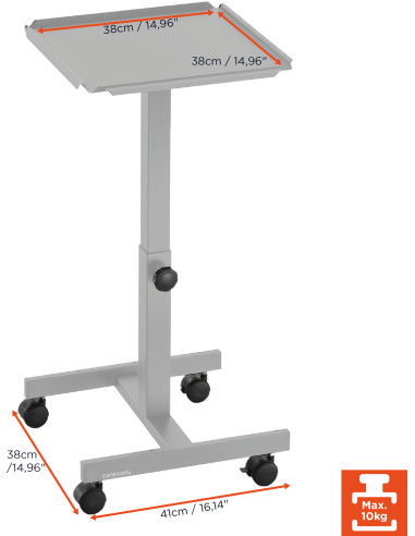 celexon projector table PT1010G - colour grey