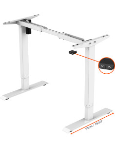 celexon electric height adjustable desk Economy eAdjust-71121 - White 2