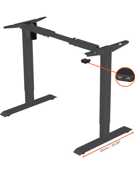 celexon electric height adjustable desk Economy eAdjust-71121 – Black