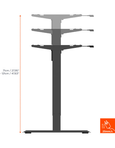 celexon electric height adjustable desk Economy eAdjust-71121 – Black