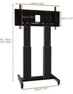 celexon Expert electric height adjustable display trolley Adjust-70120MB 2