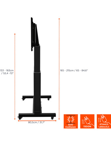 celexon Expert electric height adjustable display trolley Adjust-70120MB