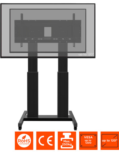 celexon Expert electric height adjustable display trolley Adjust-70120MB