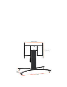 celexon Expert electric height adjustable display trolley Adjust-V4270B with tilt function 2