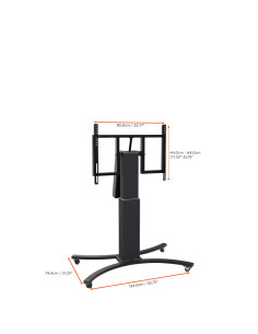 celexon Expert electric height adjustable display trolley Adjust-V4286B with tilt function 2