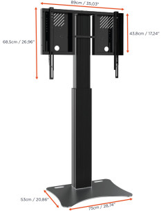celexon Expert electric height-adjustable display stand Adjust-4286PB 2