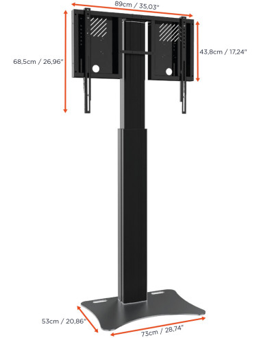 celexon Expert electric height-adjustable display stand Adjust-4286PB –
