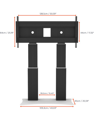 celexon Expert electric height adjustable display stand Adjust-70120PB