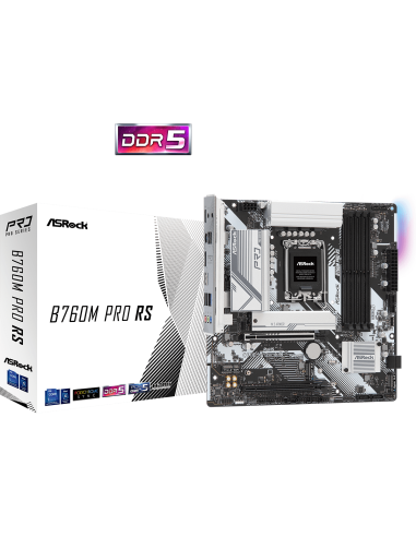 ASROCK MB Desktop B760M Pro RS (S1700, 4x DDR5, 1x PCIe 5.0 x16, 1x PCIe 3.0 x16, 1x PCIe 3.0 x1, 3x Hyper M.2 PCIe Gen4x4, 4