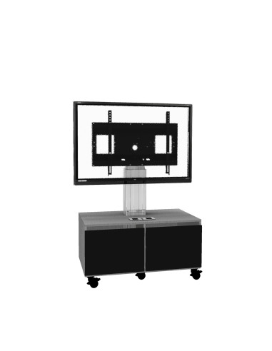 celexon Expert electric height adjustable display trolley Adjust-4286MS with cabinet and connection panel