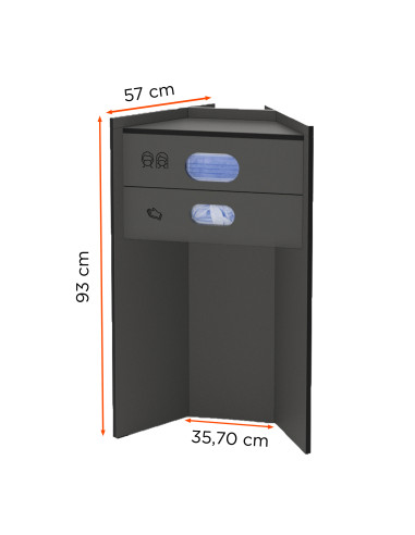 celexon Hygiene station 90 basic (masks / gloves / towels) - Anthracite