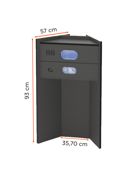 celexon Hygiene station 90 basic (masks / gloves / towels) - Anthracite