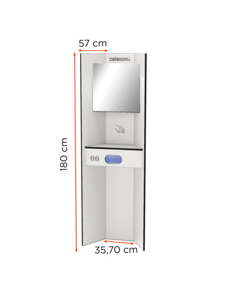 celexon Hygiene station 180 basic (disinfection / masks) – White