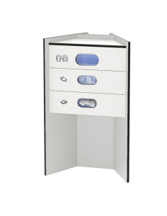 celexon Hygiene station 90 basic (masks / gloves / towels) - White