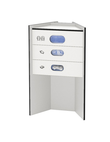 celexon Hygiene station 90 basic (masks / gloves / towels) - White