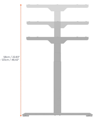 celexon electric height adjustable desk Professional eAdjust-58123 - white, incl. HPL tabletop