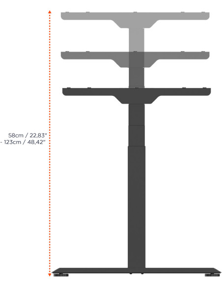 celexon electric height adjustable desk Professional eAdjust-58123 - black, incl. HPL table top