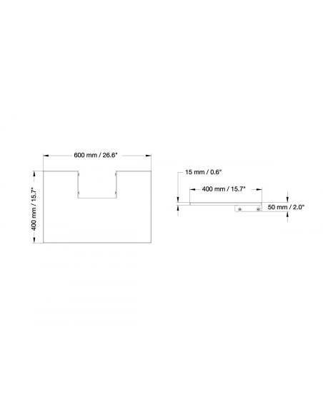 celexon front shelf for all Adjust-V models for Professional Plus and Expert Series display stands