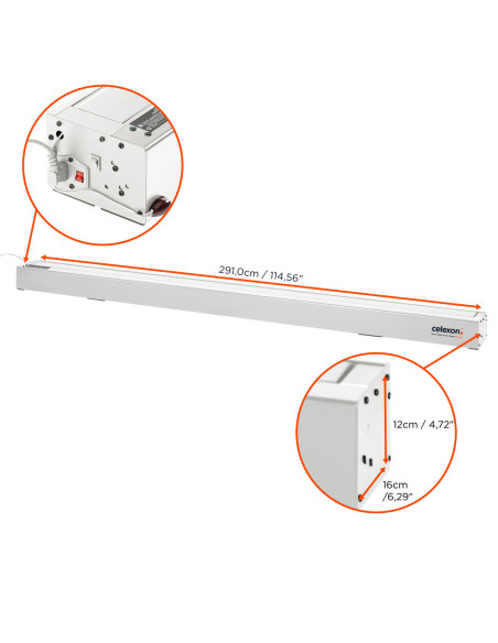 celexon CLR HomeCinema UST High Contrast Electric Floor Screen 120,White